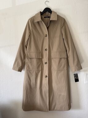 Ralph Lauren Beige Single-Breasted Trench Coat